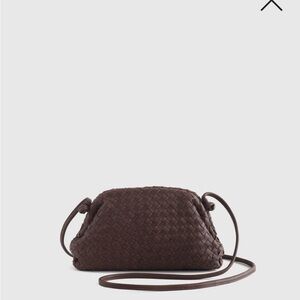 Italian Leather Handwoven Pouch Crossbody Clutch